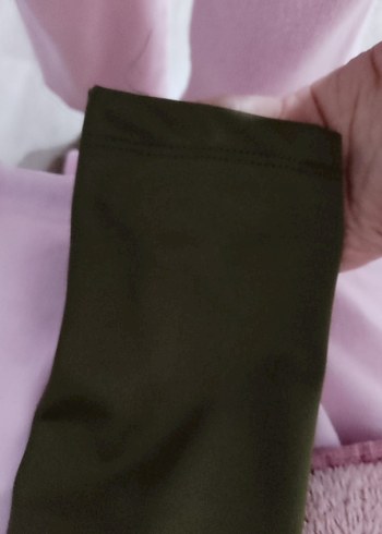 Kadın Haki parlak tayt - Görsel 4