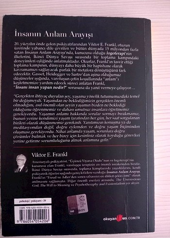 İnsanın Anlam Arayışı - Viktor E. Frankl - Görsel 2