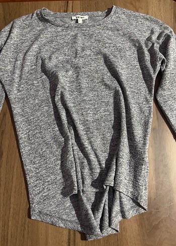 Gri Kadın Uzun Kollu Kazak - Görsel 2