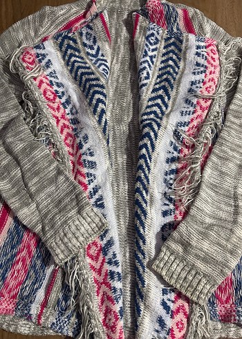 Bohem Çok Renkli Desenli Panço - Görsel 4