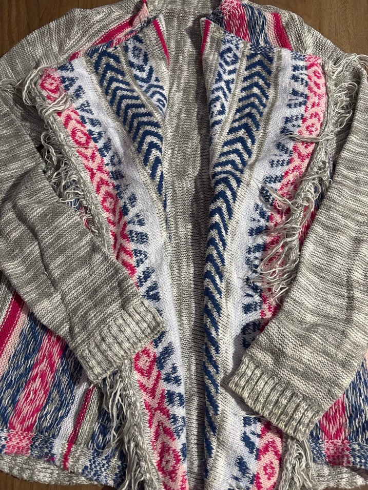 Bohem Çok Renkli Desenli Panço - Görsel 4