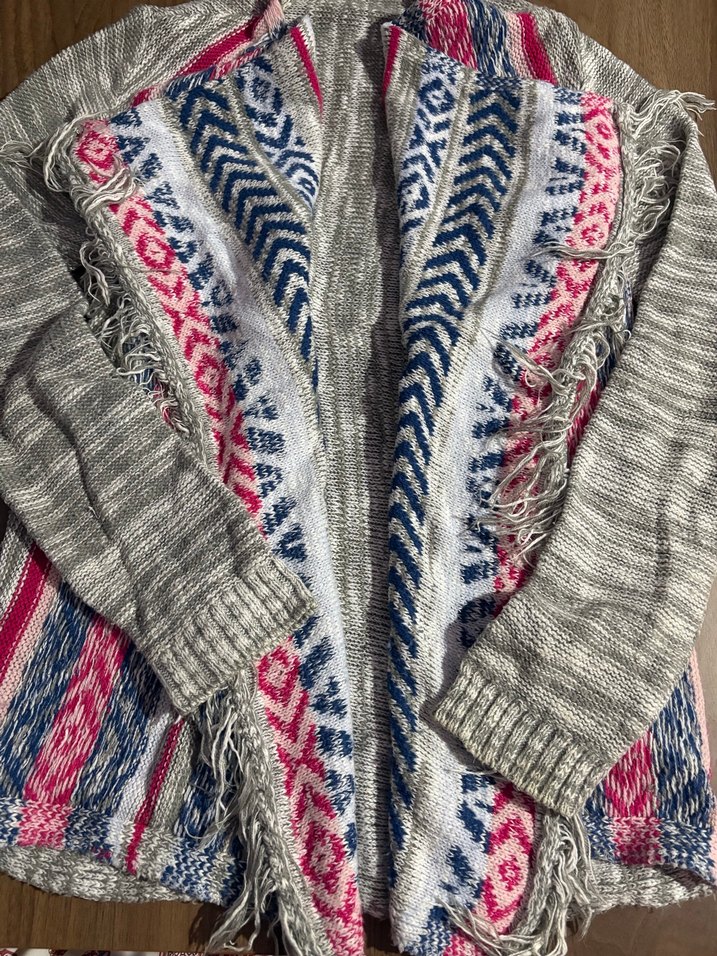 Bohem Çok Renkli Desenli Panço - Görsel 3