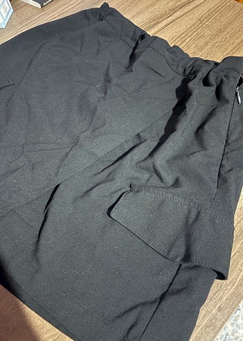 Kadın Siyah Mini şort Etek - Görsel 2