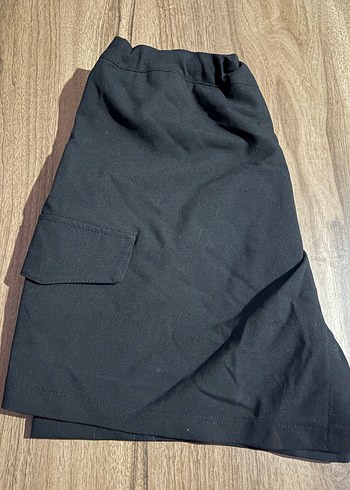 Kadın Siyah Mini şort Etek - Görsel 4