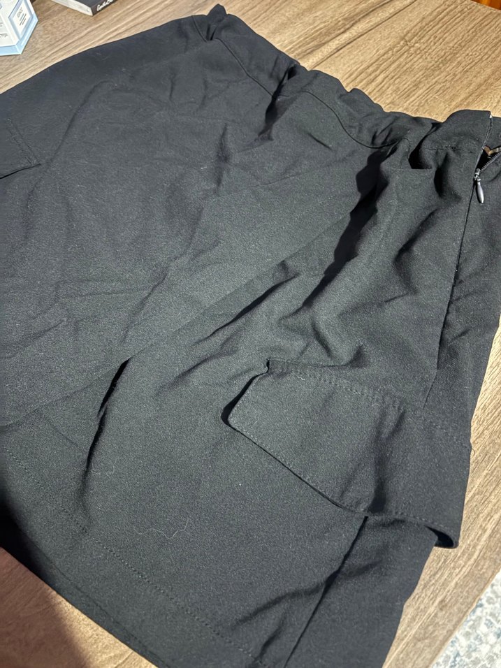 Kadın Siyah Mini şort Etek - Görsel 2