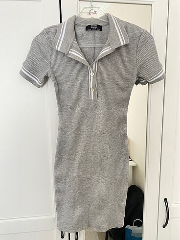 Bershka polo yaka mini elbise