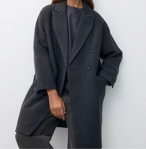Pullandbear Yeni Sezon Oversize Kaban