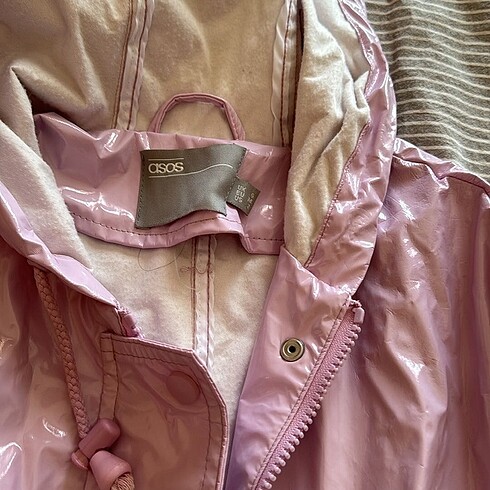 m Beden mor Renk Asos Lila yağmurluk