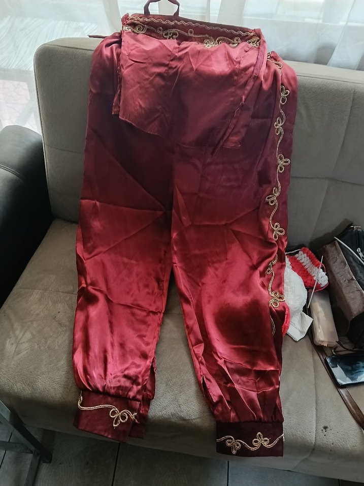 Bordo İşlemeli iki parça Straplez Henna Elbise - Görsel 2