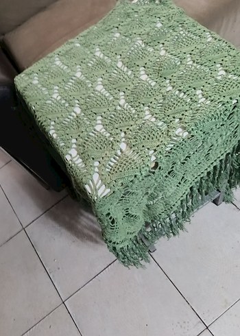 Dantel Detaylı Yeşil Kadın Şal - Görsel 2