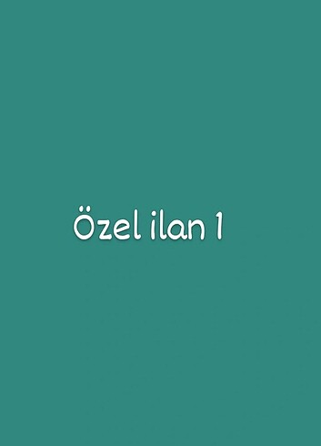 Özel ilan