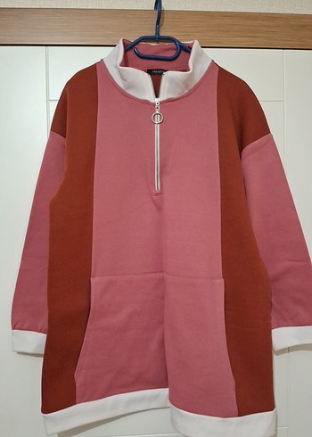 Yarım Fermuarlı Uzun Kollu Kadın Sweatshirt
