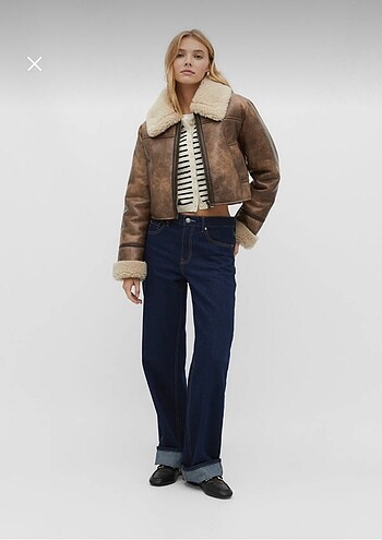Stradivarius ici polarli limited edition crop ceket