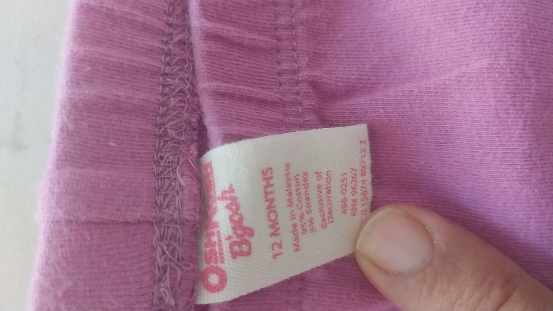 Pembe Kız Çocuk Tayt, Elastik Bel, Düz - Görsel 2