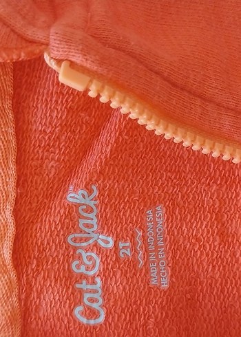 Kız Çocuk Pembe Kapüşonlu Fermuarlı Sweatshirt - Görsel 2