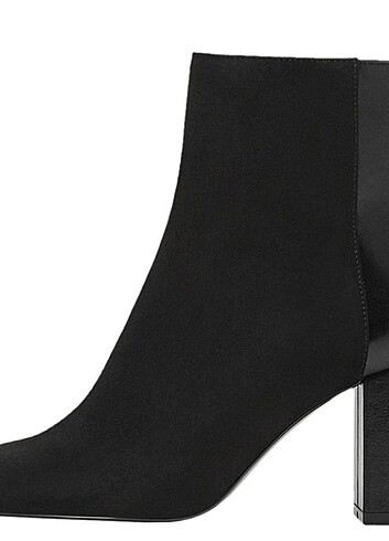 stradivarius kadın siyah kontrast topuklu bot 