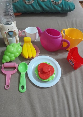 Renkli Oyuncak Çay Seti ve Mutfak Gereçleri - Görsel 2