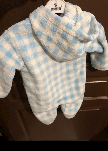 Mavi Bebek Erkek Triko Desenli Tulum - Görsel 4