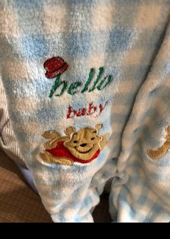 Mavi Bebek Erkek Triko Desenli Tulum - Görsel 2