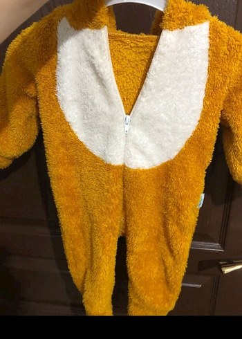 Sarı Leopar Desenli Bebek Tulumu - Görsel 3