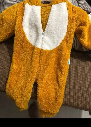 Sarı Leopar Desenli Bebek Tulumu - Görsel 4