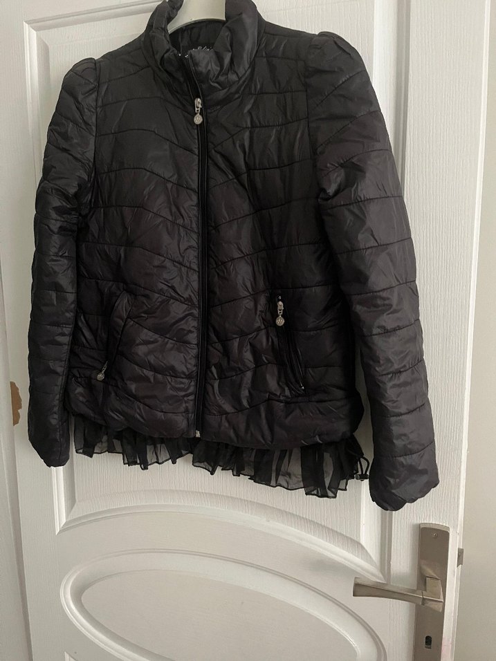 Siyah Mini Goth Kadın Mont - Görsel 2