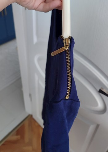 Lacivert penye Tunik Kısa Kollu - Görsel 2