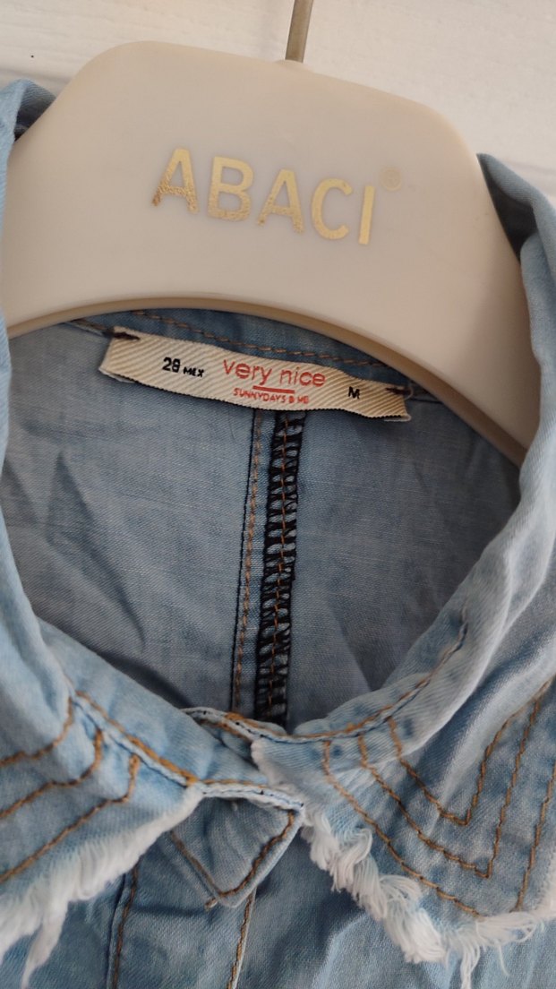 Düğmeli Denim Yaka Kolsuz Kadın Gömlek - Görsel 4