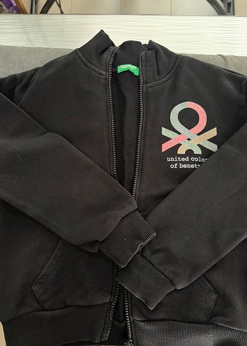 Benetton United Colors Of Benetton Siyah Fermuarli Bomber Ceket