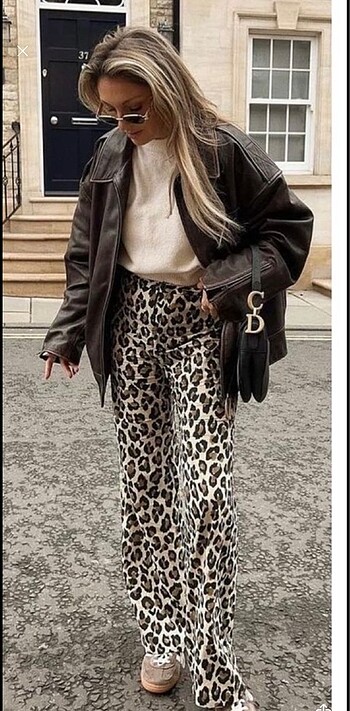Zara Leopar Pantolon