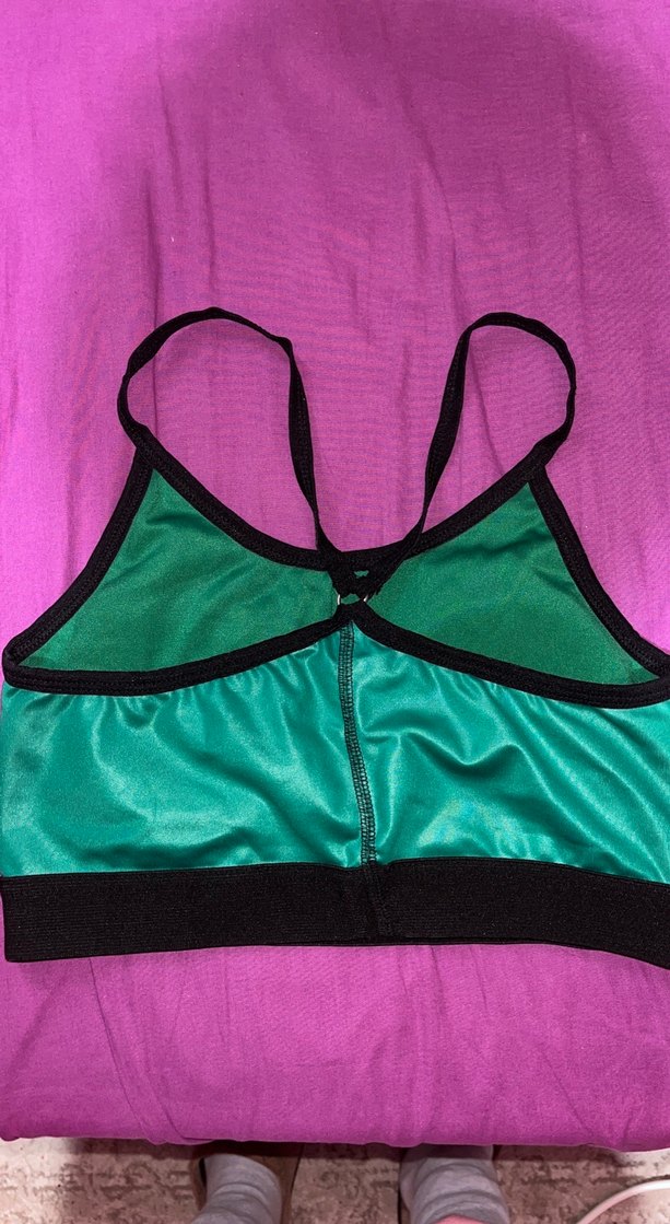 Yeşil Spor Sütyeni Siyah Detaylı - Görsel 4