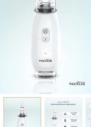 NEXUS Otomatik Burun Aspiratörü Beyaz
