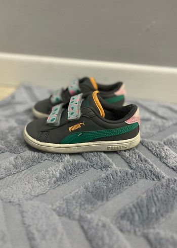 Gri kız çocuk puma  Spor Ayakkabı - Görsel 8