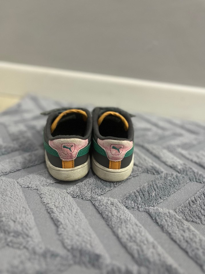 Gri kız çocuk puma  Spor Ayakkabı - Görsel 4