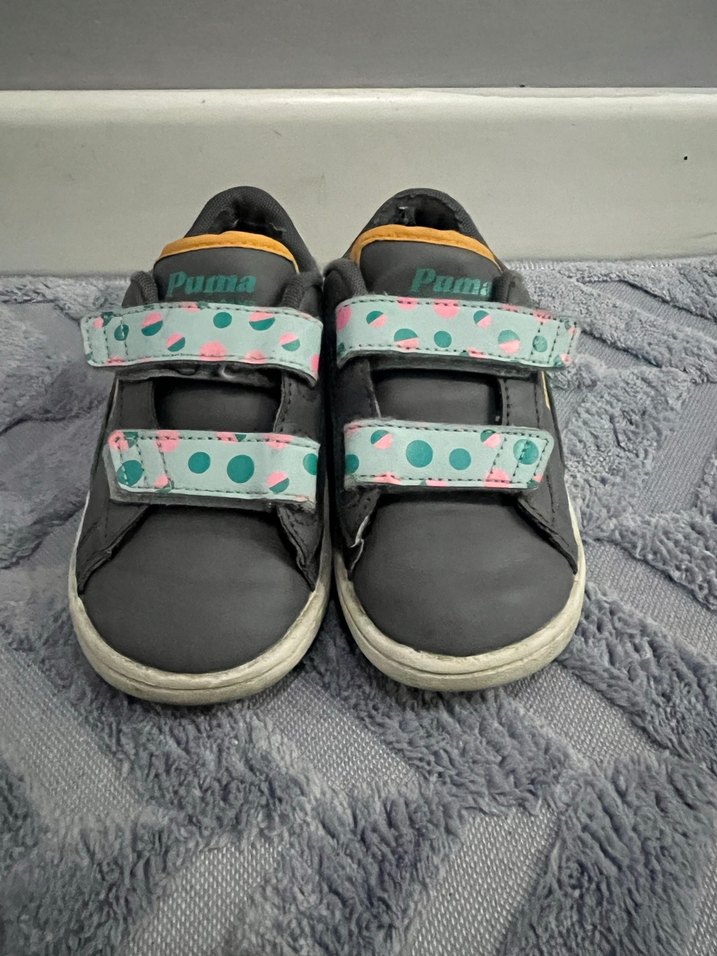 Gri kız çocuk puma  Spor Ayakkabı - Görsel 5