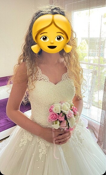 40 Beden beyaz Renk Gelinlik