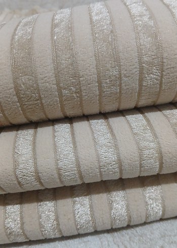 Bej rengi Çizgili Moderen koltuk örtüsü - Görsel 3