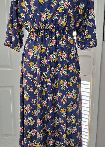 Renkli Çiçek Desenli Uzun Hemşire Önlüğü - Görsel 13