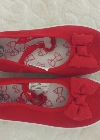 Kırmızı Fiyonklu Kız Çocuk Babet - Görsel 3