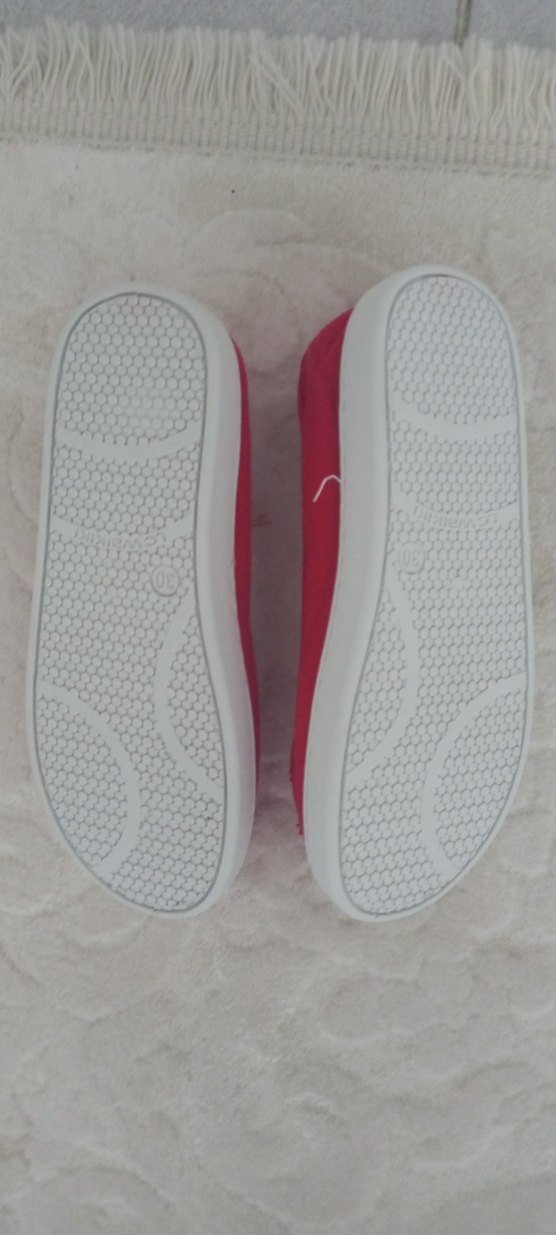 Kırmızı Fiyonklu Kız Çocuk Babet - Görsel 5