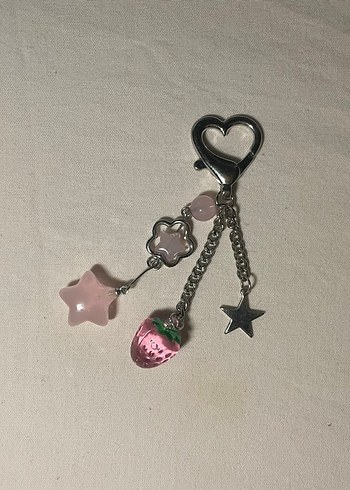 Pembe Zincir Detaylı Kadın Anahtarlık