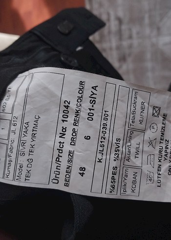 siyah Erkek Ofis Takımı, Normal Boy, Düğmeli - Görsel 4