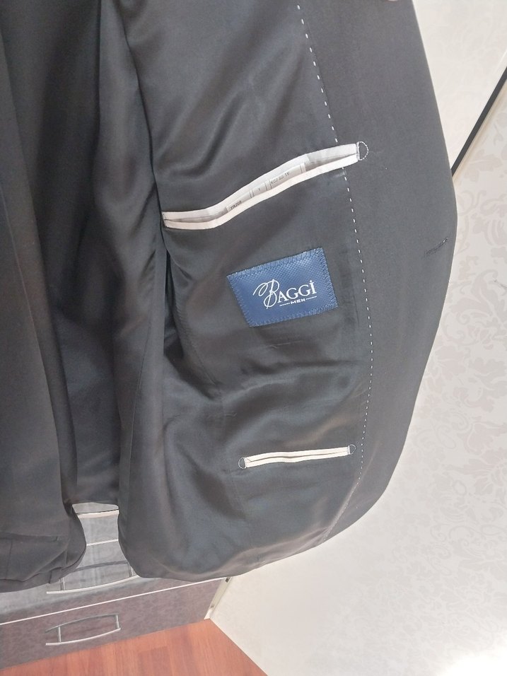 siyah Erkek Ofis Takımı, Normal Boy, Düğmeli - Görsel 3