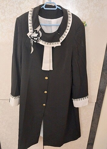 Abiye bayan uzun ceket - Görsel 5
