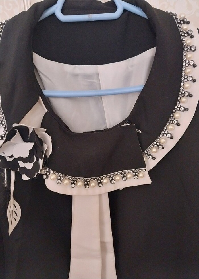 Abiye bayan uzun ceket - Görsel 3