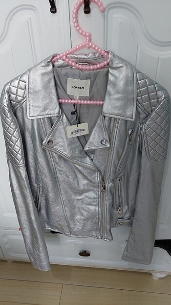 Koton silver.gri metalik ceket