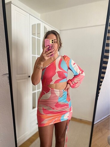 36 Beden Pembe mini elbise