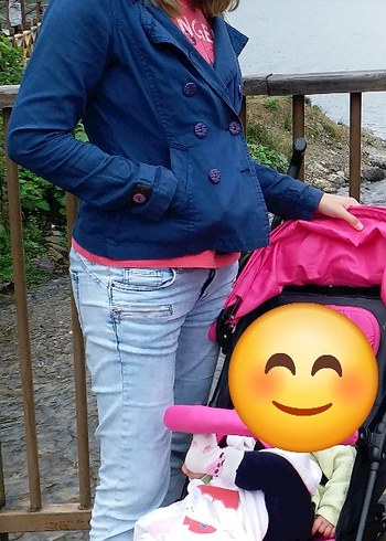 Mavi Keten Ceket