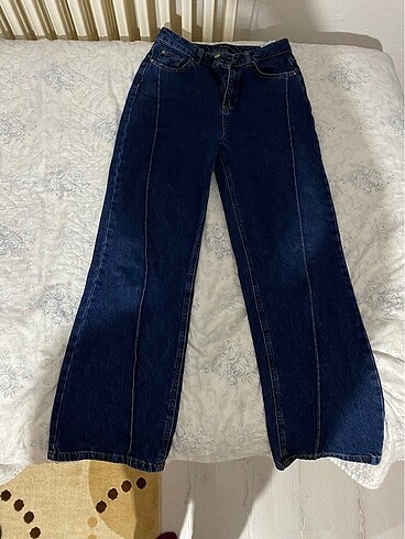 36 Beden lacivert Renk wide leg jean