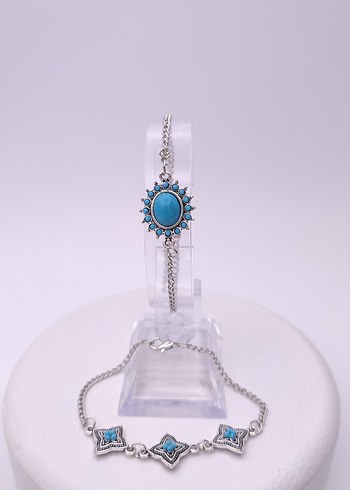 Accessorize Boho Taklit Turkuaz Dokulu Bilezik